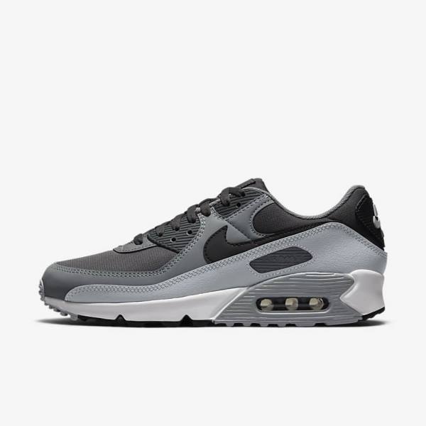 Zapatillas Nike Air Max 90 Hombre Gris Oscuro Negras | NK267EOF