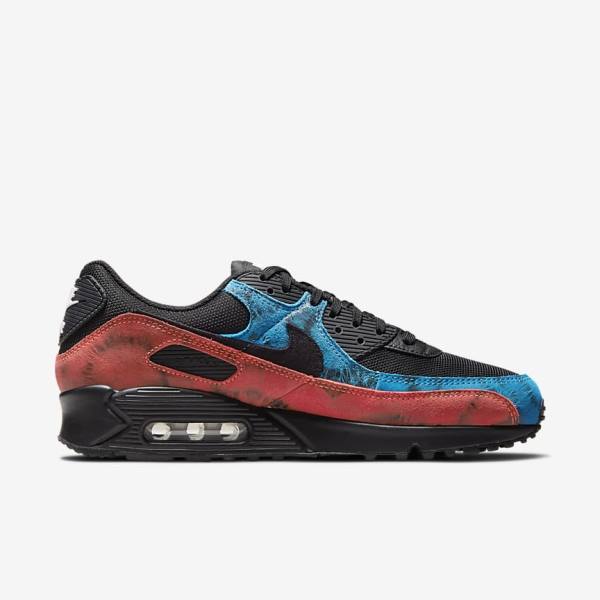 Zapatillas Nike Air Max 90 Hombre Negras Azules Rojas Blancas | NK351FVO