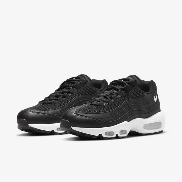 Zapatillas Nike Air Max 95 Mujer Negras Blancas | NK450BOU