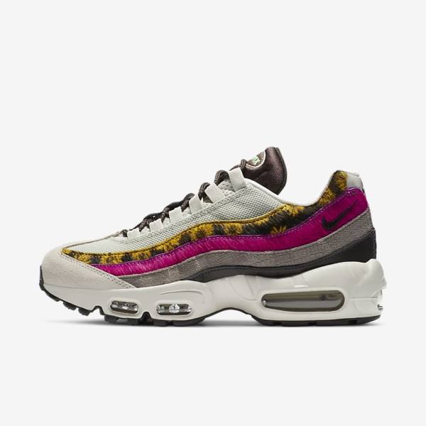 Zapatillas Nike Air Max 95 Premium Mujer Beige Claro Marrones Verde Oliva Gris Blancas | NK372NLB