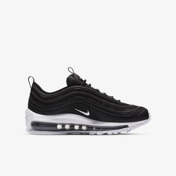 Zapatillas Nike Air Max 97 Older Niños Negras Blancas | NK561MCP