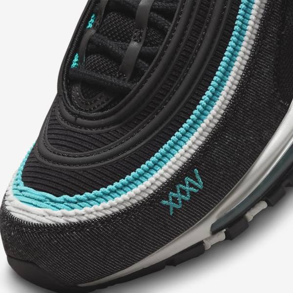 Zapatillas Nike Air Max 97 SE Hombre Negras Blancas Turquesa | NK857QZX