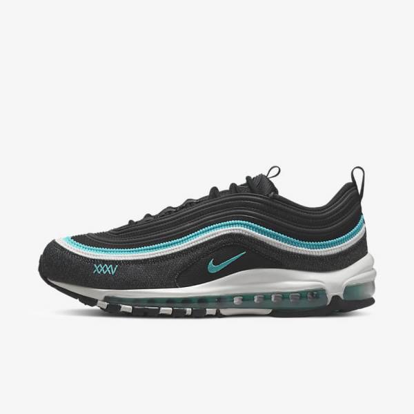 Zapatillas Nike Air Max 97 SE Hombre Negras Blancas Turquesa | NK857QZX