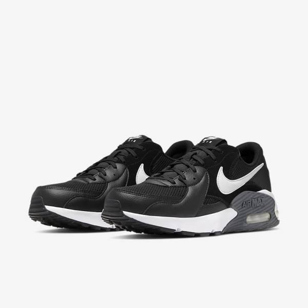 Zapatillas Nike Air Max Excee Hombre Negras Gris Oscuro Blancas | NK384ZFL