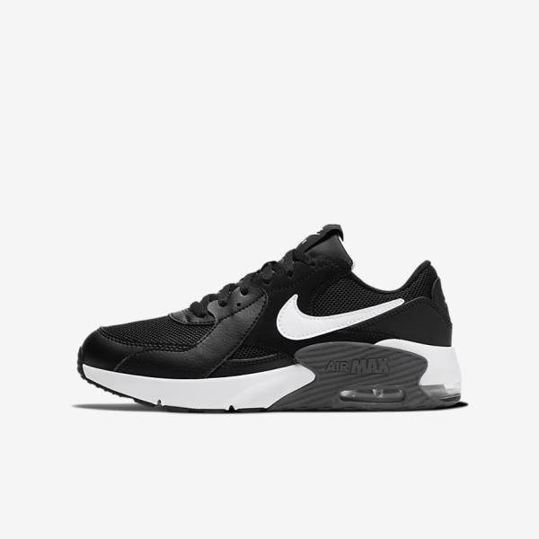 Zapatillas Nike Air Max Excee Older Niños Negras Gris Oscuro Blancas | NK897HMQ