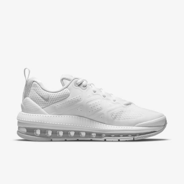 Zapatillas Nike Air Max Genome Mujer Blancas Plateadas Blancas | NK576WBP