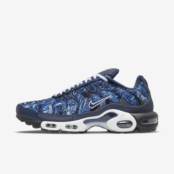 Zapatillas Nike Air Max Plus Hombre Azul Marino Blancas Negras Azul Marino | NK170RIG