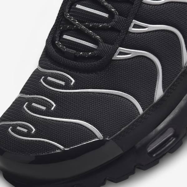 Zapatillas Nike Air Max Plus Hombre Negras Verde Metal Plateadas Negras | NK716KDS