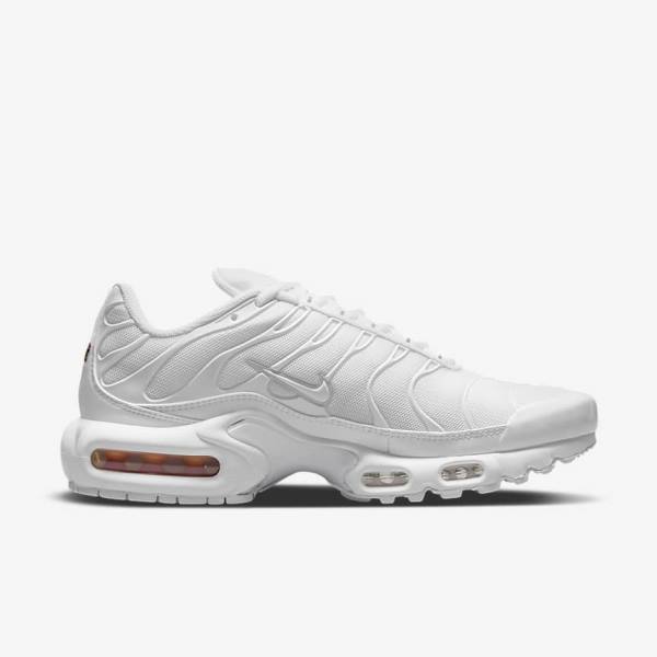 Zapatillas Nike Air Max Plus Mujer Blancas Plateadas Blancas | NK912IMH