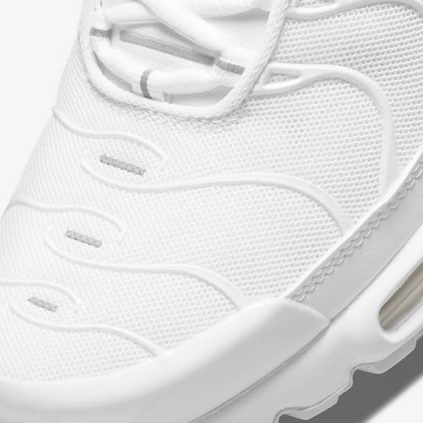 Zapatillas Nike Air Max Plus Mujer Blancas Plateadas Blancas | NK912IMH