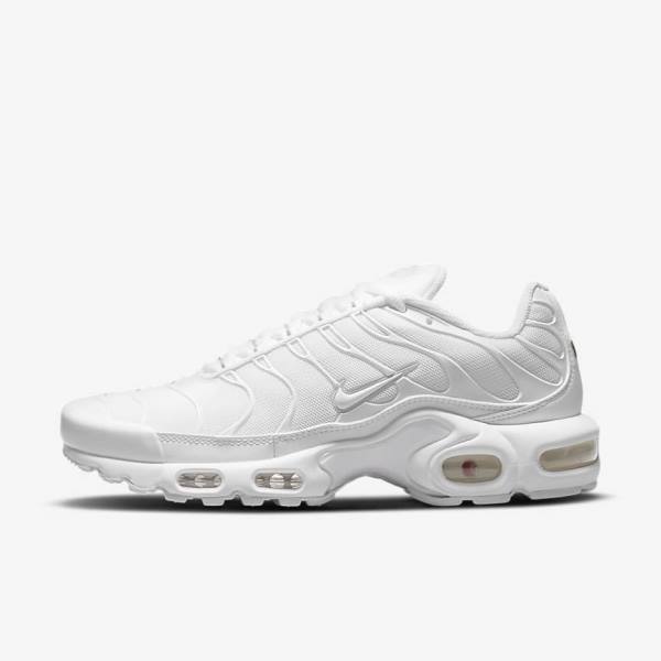 Zapatillas Nike Air Max Plus Mujer Blancas Plateadas Blancas | NK912IMH