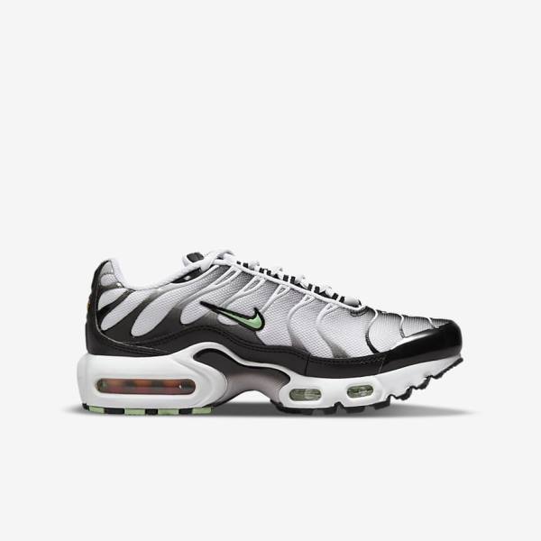 Zapatillas Nike Air Max Plus Older Niños Blancas Negras Plateadas Verde Menta | NK369OUS