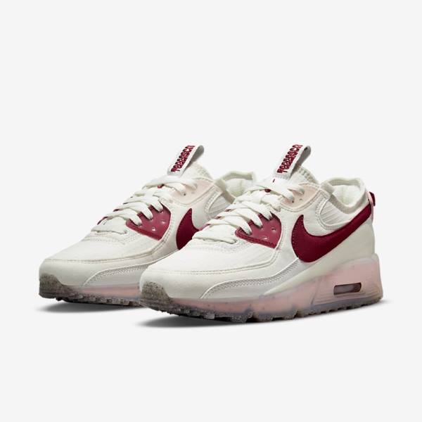 Zapatillas Nike Air Max Terrascape 90 Mujer Blancas Rosas Burdeos | NK826FVD