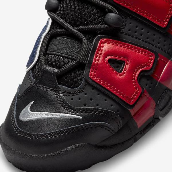 Zapatillas Nike Air More Uptempo Older Niños Negras Azul Marino Blancas Rojas | NK061OLP