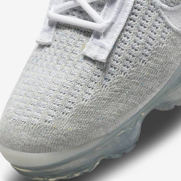 Zapatillas Nike Air VaporMax 2021 FK Mujer Blancas Plateadas Metal Plateadas Blancas | NK642OZL