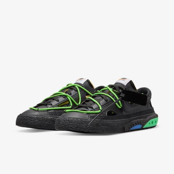 Zapatillas Nike Blazer Low 77 x Off-White™ Hombre Negras Verde Negras | NK802NLQ