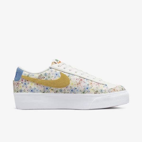 Zapatillas Nike Blazer Low Plataforma Mujer Azul Real Azules | NK346XTE