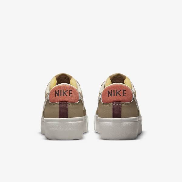 Zapatillas Nike Blazer Low Plataforma SP Mujer Kaki Beige Claro | NK968HZC