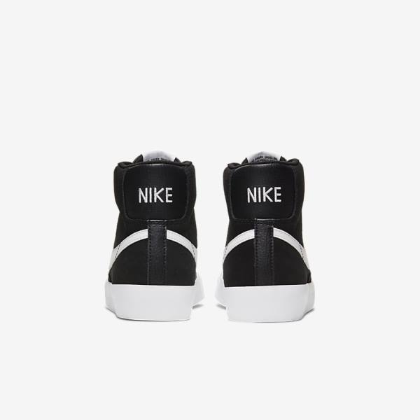 Zapatillas Nike Blazer Mid 77 Gamuza Older Niños Negras Naranjas Blancas | NK615XMO