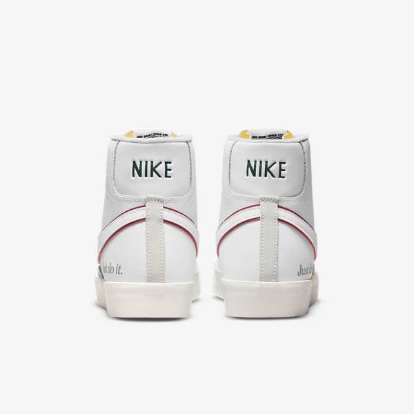 Zapatillas Nike Blazer Mid 77 Hombre Blancas Verde Metal Plateadas Rojas | NK237VEX