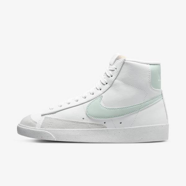 Zapatillas Nike Blazer Mid 77 Next Nature Mujer Blancas Verde | NK819PAD