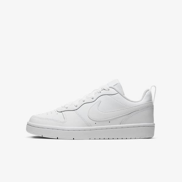 Zapatillas Nike Court Borough Low 2 Older Niños Blancas | NK857ZPN