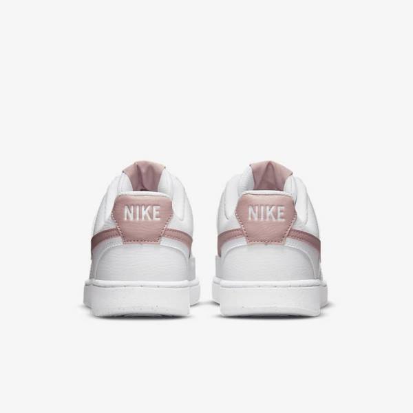 Zapatillas Nike Court Vision Low Next Nature Mujer Blancas Rosas | NK839MVO