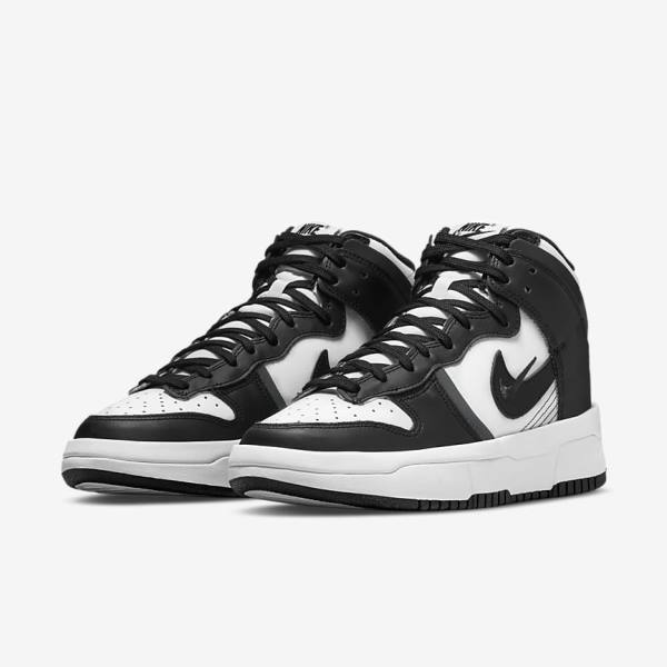 Zapatillas Nike Dunk High Up Mujer Blancas Gris Oscuro Negras | NK802SWY