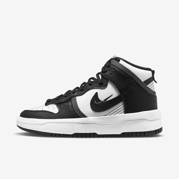 Zapatillas Nike Dunk High Up Mujer Blancas Gris Oscuro Negras | NK802SWY