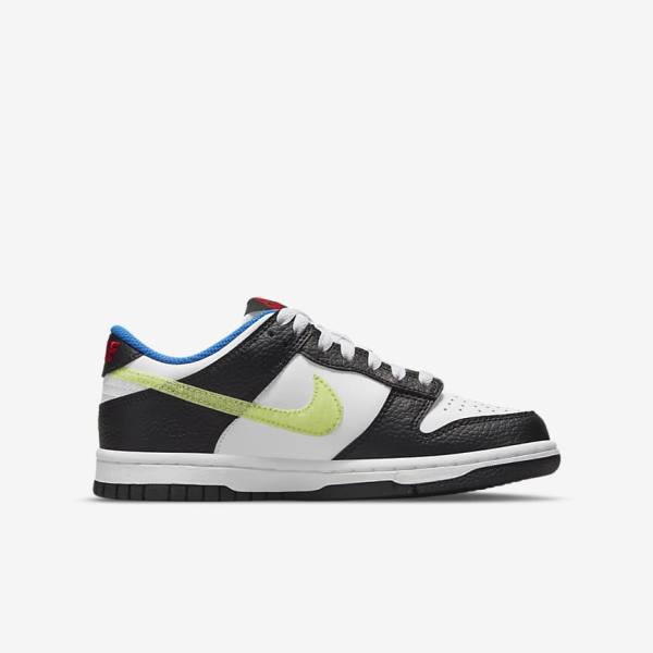 Zapatillas Nike Dunk Low Older Niños Blancas Negras Azules Limón Claro | NK402XZY