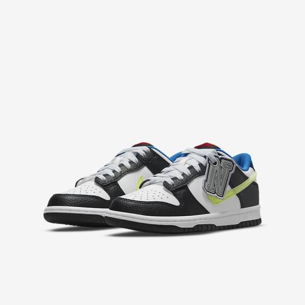 Zapatillas Nike Dunk Low Older Niños Blancas Negras Azules Limón Claro | NK402XZY