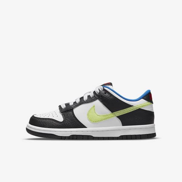 Zapatillas Nike Dunk Low Older Niños Blancas Negras Azules Limón Claro | NK402XZY