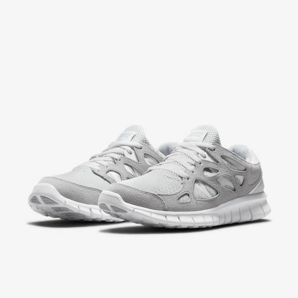 Zapatillas Nike Free Run 2 Hombre Gris Blancas Plateadas | NK317BXM