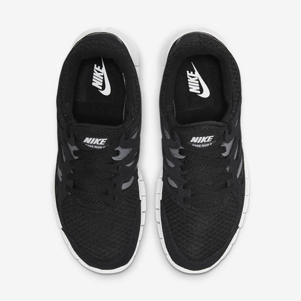 Zapatillas Nike Free Run 2 Hombre Negras Gris Oscuro Blancas | NK154EDU