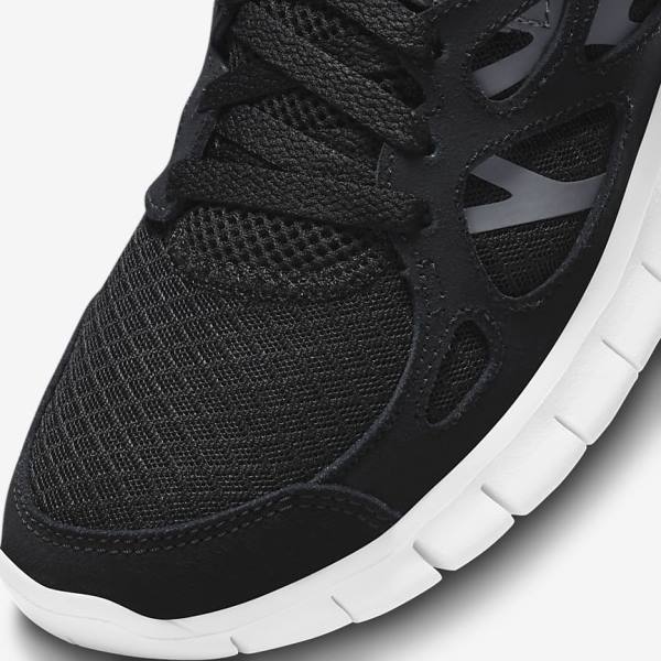 Zapatillas Nike Free Run 2 Mujer Negras Gris Oscuro Blancas | NK597WPC