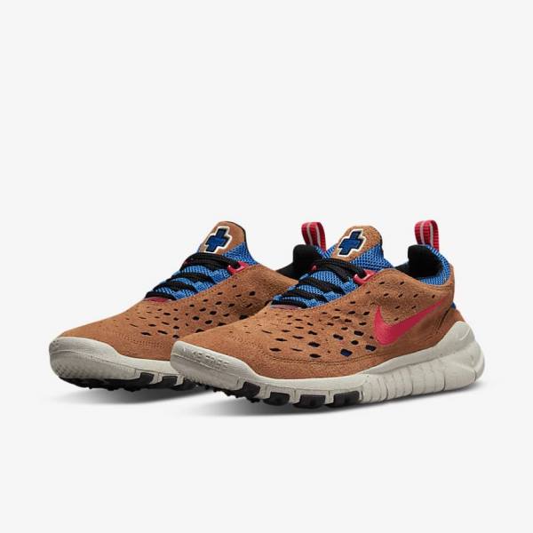 Zapatillas Nike Free Run Trail Hombre Azules Creme Claro Rojas | NK281MXW