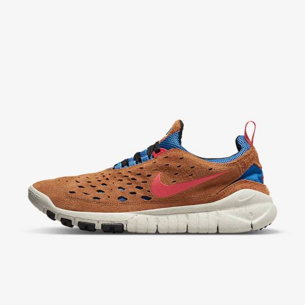 Zapatillas Nike Free Run Trail Hombre Azules Creme Claro Rojas | NK281MXW