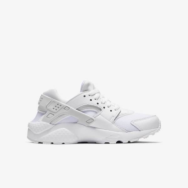 Zapatillas Nike Huarache Run Older Niños Blancas Plateadas Blancas | NK452VFK