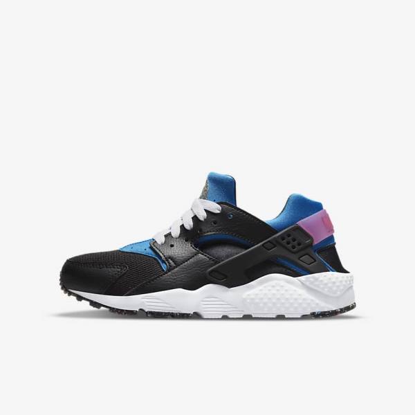 Zapatillas Nike Huarache Run Older Niños Negras Azules Claro Rosas Verde Menta | NK601WSC