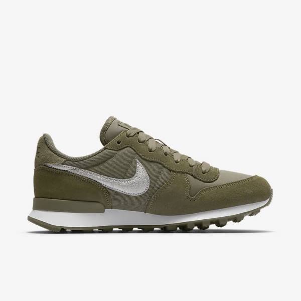 Zapatillas Nike Internationalist Glitter Mujer Verde Oliva Blancas Verde Oliva | NK671DEQ