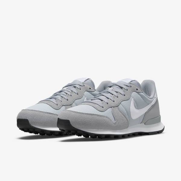 Zapatillas Nike Internationalist Mujer Gris Plateadas Negras Blancas | NK273HUJ