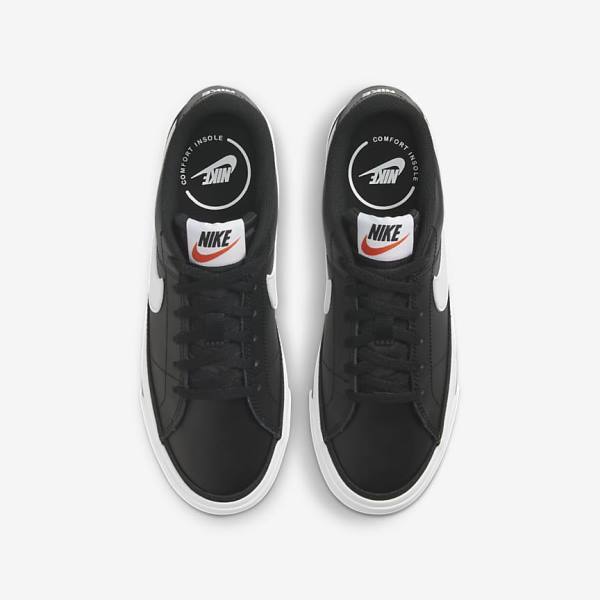 Zapatillas Nike NikeCourt Legacy Older Niños Negras Marrones Claro Blancas | NK034BJS