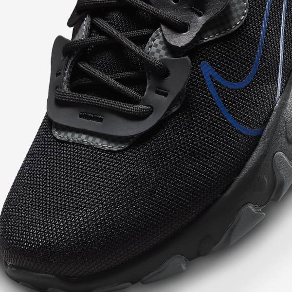 Zapatillas Nike React Vision Hombre Negras Gris Oscuro Azul Real | NK076QFP