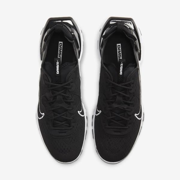 Zapatillas Nike React Vision Hombre Negras Blancas | NK690ECX