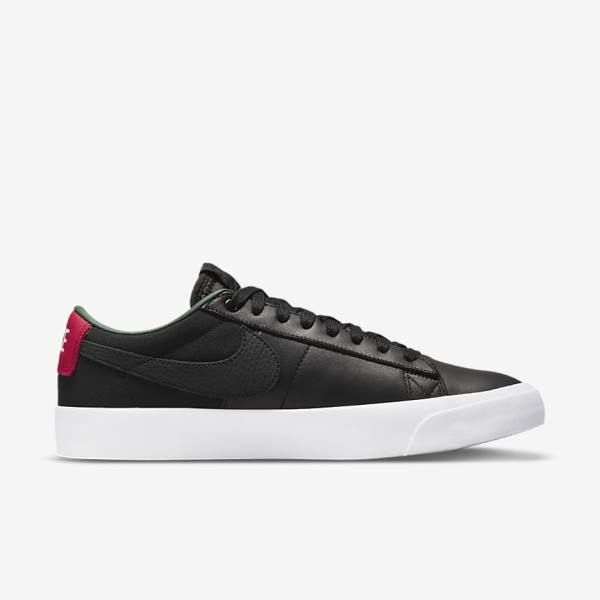 Zapatillas Nike SB Zoom Blazer Low Pro GT Premium Mujer Negras Rojas Negras | NK067ABM