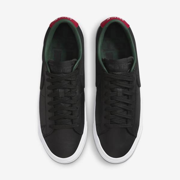 Zapatillas Nike SB Zoom Blazer Low Pro GT Premium Mujer Negras Rojas Negras | NK067ABM