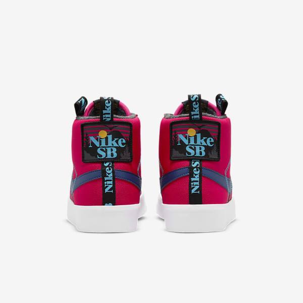 Zapatillas Nike SB Zoom Blazer Mid Premium Mujer Rosas Azules Azul Real Azules | NK802XTU