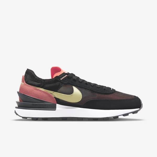 Zapatillas Nike Waffle One Mujer Negras Rojas Verde Claro | NK103FSC