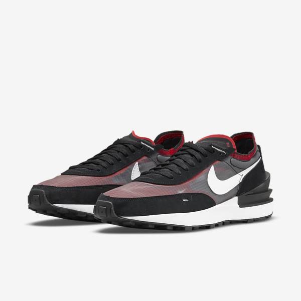 Zapatillas Nike Waffle One SE Hombre Negras Rojas Blancas | NK870NOZ