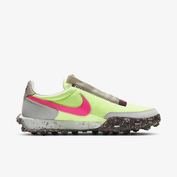 Zapatillas Nike Waffle Racer Crater Mujer Negras Verde Rosas | NK261LOV